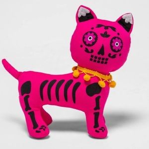 Día de Muertos barbie hot pink Calavera Skeleton Halloween Cat Figurine nwt